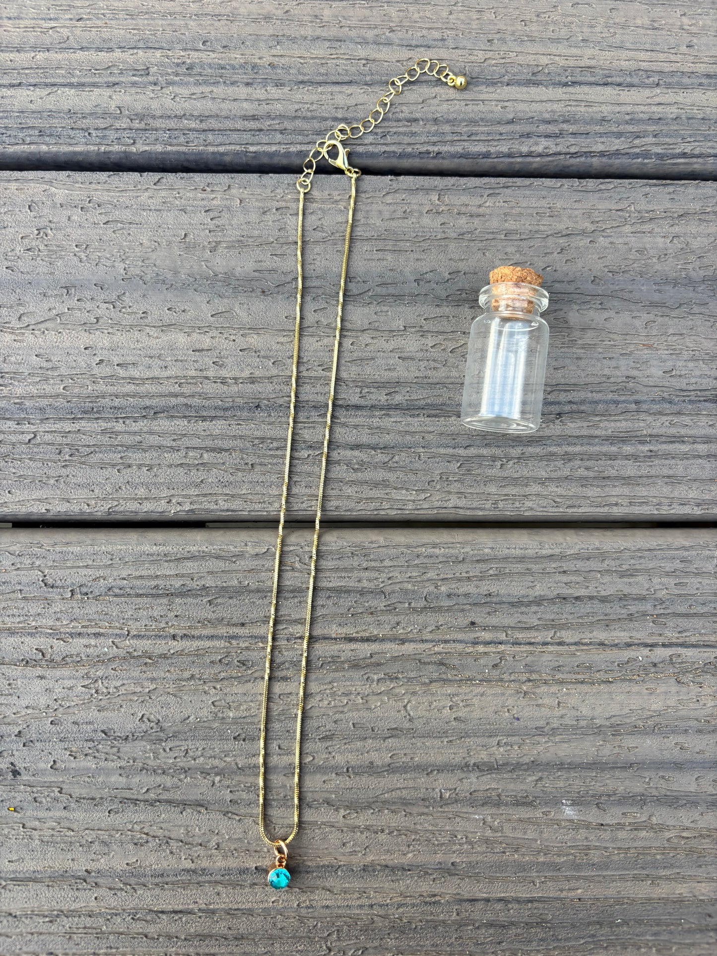 Blue jewel necklace