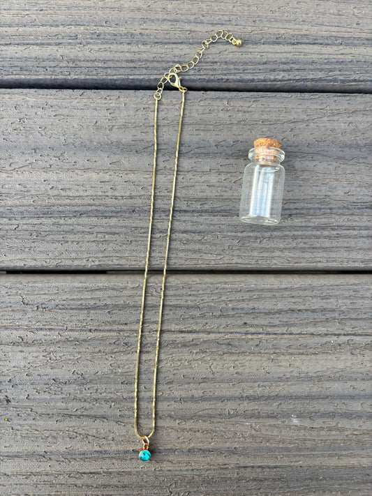 Blue jewel necklace